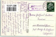 72213 W7272 Wart - Posthilfstelle-Stempel Gasthaus zur Linde