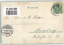 21465 W2057 Reinbek 1903 Lithographie Gesellschaftshaus "Harmonie" Gartenwirtschaft Ballsaal