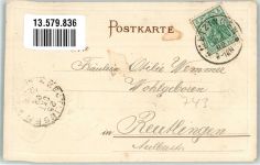 72555 W7430 Metzingen , Württ 1902 Prägedruck Metzingen Wappen Passepartout