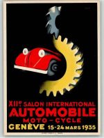 Genève Genf XII Salon International Automobile 1935 Flugstempel Automobilausstellung BOAKC