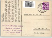 Genève Genf XII Salon International Automobile 1935 Flugstempel Automobilausstellung BOAKC