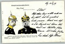 Nr. 10 Ohne Tadel Pickelhaube Militär sign. Thöny + Adelskorrespondenz Simplicissimus 1899 Künstlerkarte