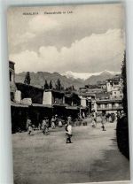 Leh Tracht Bazarstrasse Himalaya Motiv Indien Foto AK