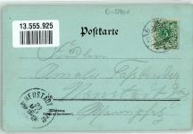 99819 O5901 Wilhelmsthal b Eisenach, Thür Lithographie Hotel-Gasthaus zum Auerhahn Schloß Mondschein