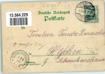 09244 O9101 Lichtenau b Chemnitz, Sachs 1908 Gebrauchsspuren Lithographie Gasthaus z. Krumbach großer Bug