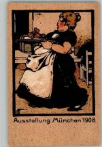 W8000 München Amtliche Ausstellung 1908 Karte Nr.23 Top Erhaltung Hohlwein, L. BOAKC