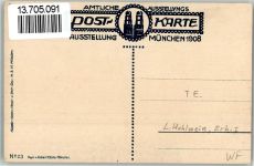 W8000 München Amtliche Ausstellung 1908 Karte Nr.23 Top Erhaltung Hohlwein, L. BOAKC