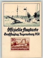 W8400 Regensburg Großflugtag 1930 mit Vignette Flugtag BOAKC