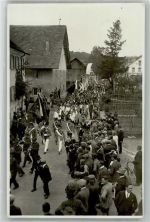 87634 W8953 Obergünzburg Privatfoto AK Festumzug Ort handschriftlich