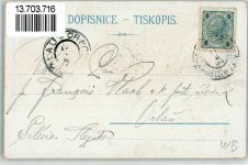 Strunkovice Blanic Strunkowitz Flanitz 1903 BOAKC Kirche Schule Lithographie