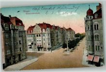 Glogau Glogow 1917 Foto AK Hohenzollernstrasse Feldpost WK I