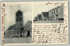 16818 O1950 Tarmow 1904 - Dorfstrasse Tarmower Dorfkirche