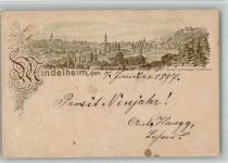 87719 W8948 Mindelheim 1897 BOAKC Vorläufer Druck 1880 - 1889 Lithographie Mindelheim Neujahreskarte