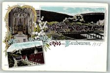 89143 W7902 Blaubeuren Lithographie Hochaltar Seminar