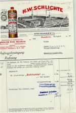 33803 W4803 Steinhagen , Westf Briefkopf Rechnung von 1941 H.W. Schlichte Steinhäger-Brennerei