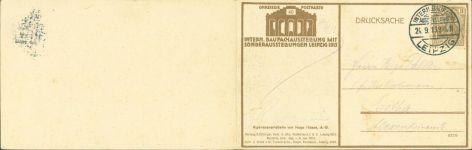 O7000 Leipzig Int. Baufachaustellung 1913 Alpenbahn Dr. Trenkler & Co. Klapp AK