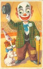 Clown gute Erhaltung Glasaugen