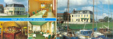 25541 W2212 Brunsbüttel Klapp AK Hotel zur Fernsicht Innen- und Aussenansicht