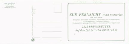 25541 W2212 Brunsbüttel Klapp AK Hotel zur Fernsicht Innen- und Aussenansicht
