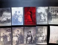 Lot mit 21 AK Fotokarten Portraits Poesie Posten 21 bis 100 AK