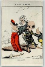 La Commune de Paris 1871 Les Capitulards Deutsch-Französicher Krieg Politik Karikatur Reichseinigungskriege 1864-1870/71 Künstlerkarte