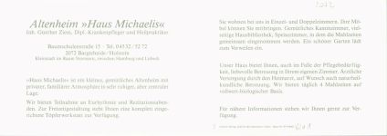 22941 W2072 Bargteheide KEINE AK Haus Michaelis Innen-und Aussenansicht Klappkarte