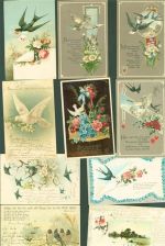 Lot mit 25 AK Schwalben Tauben Singvögel Poesie Posten 21 bis 100 AK