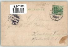 99894 O5804 Reinhardsbrunn 1902 Gebrauchsspuren Haus See Seidenkarte