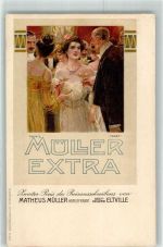W6228 Eltville am Rhein Werbung Müller extra Jugendstil AK Sekt