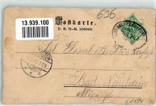 61130 W6361 Assenheim, Hess 1900 Künstlerkarte Bahnpost Cassel Frankfurt Zug 6.5.00 nach Merian