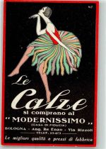 Bologna sign.Nasi Strumpfhosen Le Calze si comprano al Modernissimo Werbung Mode Künstlerkarte