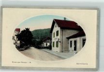 79688 W7862 Hausen im Wiesental Prägedruck Bahnhofpartie Gruss