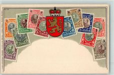 Ottmar Zieher Briefmarkenabbildung Wappen Motiv Bulgarien Lithographie