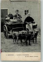 Ostende Oostende Gebrauchsspuren Milchmann Hundekarren Tracht