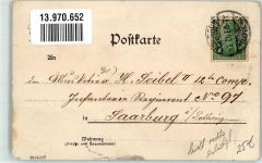 57600 Forbach Gebrauchsspuren Schlossturm Kreuzkapelle und Villa Kaserne Lithographie