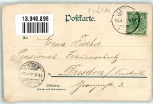 O7000 Leipzig Gruss aus Turnvater Jahn 1898 Prägedruck
