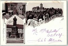 Wartburg Luther Denkmal Stube Verlag Schütz Nr.946 Vorläufer 1898
