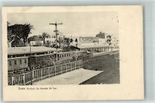 Suez Foto AK Bahnhof