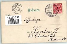 W1000 Berlin Mitte National Denkmal Wappen 100 jähr. Geburtstag Engel halten die Krone Adel Kaiser Wilhelm I 1898 Lithographie / Künstlerkarte