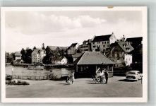 78262 W7704 Gailingen am Hochrhein 1956 Foto AK Grenze Zollamt- Brücke Auto