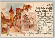71672 W7142 Marbach am Neckar 1898 Lithographie sign. Schmohl , R. Schillerhaus Adelskorrespondenz