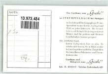71384 W7056 Strümpfelbach , Kr Waiblingen, Rems Nota Gasthaus zum Gretle Gastraum Kachelofen