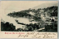 Lovrana Laurana 1900 Foto AK Hafen Ika