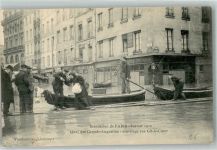 Paris Hochwasser 1910 Quai des Grands-Augustin Hochwasser Foto AK