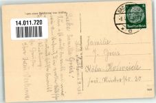 W6350 Bad Nauheim Karikatur Waschfrau hängt Herzen auf die Leine Geilfus, H. 1935 Künstlerkarte