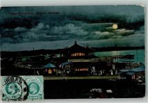 Durban 1910 Mondschein Schwimmbad Gasthaus Briefmarke Bildseite