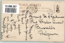 Durban 1910 Mondschein Schwimmbad Gasthaus Briefmarke Bildseite