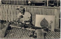 Holzschnitzer in Niederländisch-Indien. Holzverarbeitung 1912
