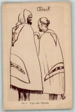 Croquis Marocains Nr. 5 Type des Glaoua Volkstypen / Brauchtum Marokko Künstlerkarte