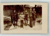 Steyr Gruppenfoto Kinder mit Pferd Mann und Frau Adel Österreich Foto AK